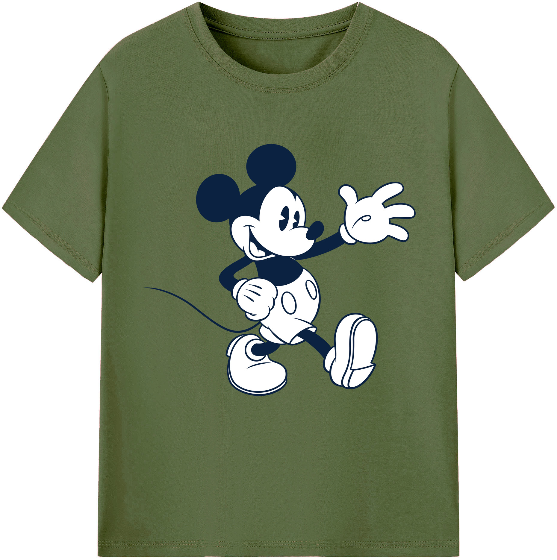 （画像用） ミッキーマウス Mickey Mouse 綿100％半袖Tシャツ（フロントプリント）